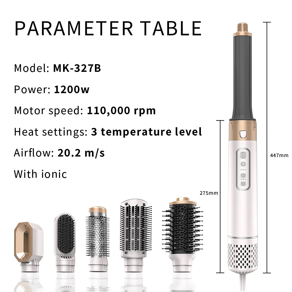 air Styler Secador De Pelo Bldccepillo Alisador De Pelo 5 En 1 Dual Voltage Hair Styling Brush Dryer