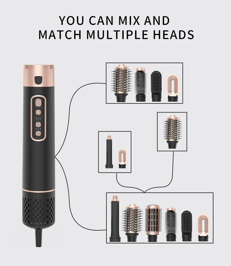 air Styler Secador De Pelo Bldccepillo Alisador De Pelo 5 En 1 Dual Voltage Hair Styling Brush Dryer