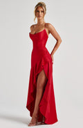 Sleeveless Backless Ruffle Dress