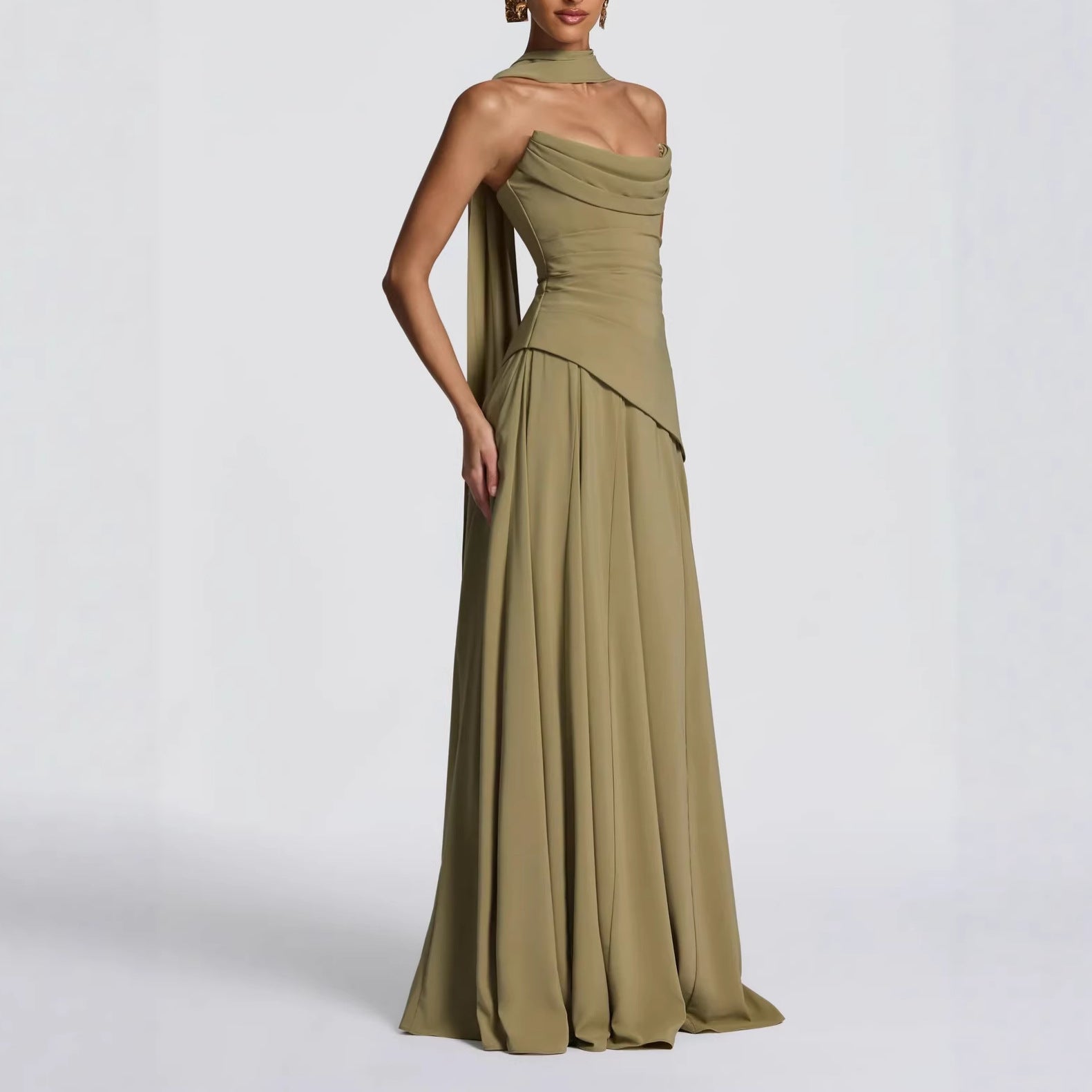 Ribbon Back-Tie Two-Piece Dress