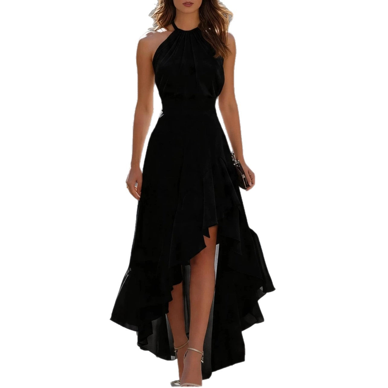 Women's Halter Neck High Waist Dress